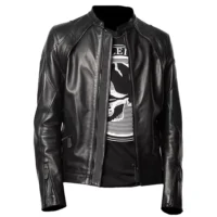 Urban Moto Men's Black Leather Jacket (3)