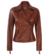 Cognac Charm Women's Leather Jacket (2)