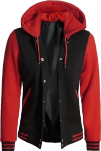 Noir And Black Hooded Jacket For Women (3)